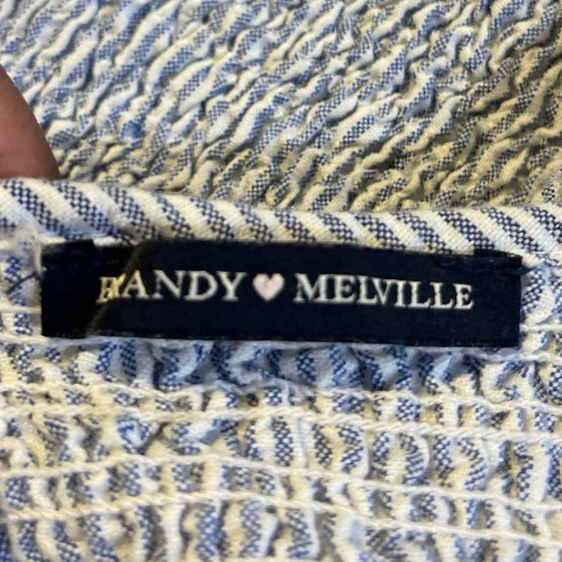 Brandy Melville Izzy Smoked Tank Top Y2K Spaghetti Straps Flirty Girly Nautical