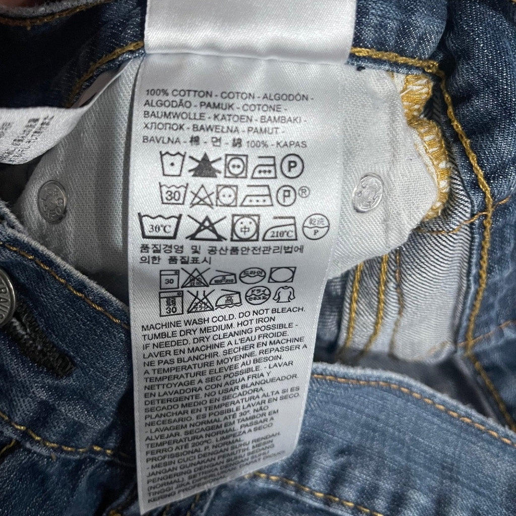 Levi's Women Upcycled Patch Denim Jeans Size 33x32 Straight leg Hippie Indie Y2K