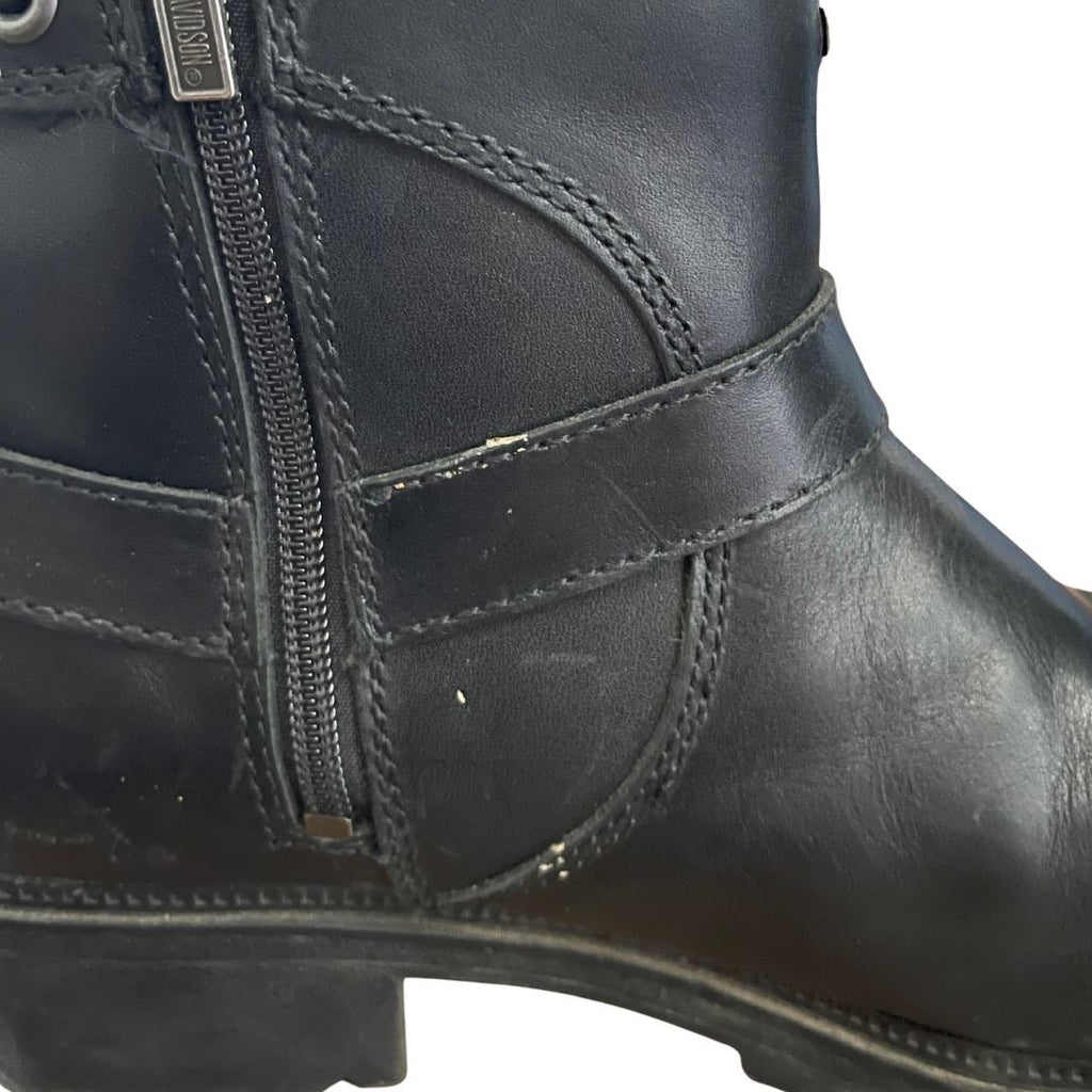 Women's Harley Davidson Tegan 5" Black Lace Harness Riding Boot Motorcycle Size 9