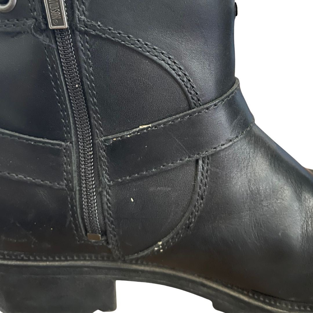 Women's Harley Davidson Tegan 5" Black Lace Harness Riding Boot Motorcycle Size 9