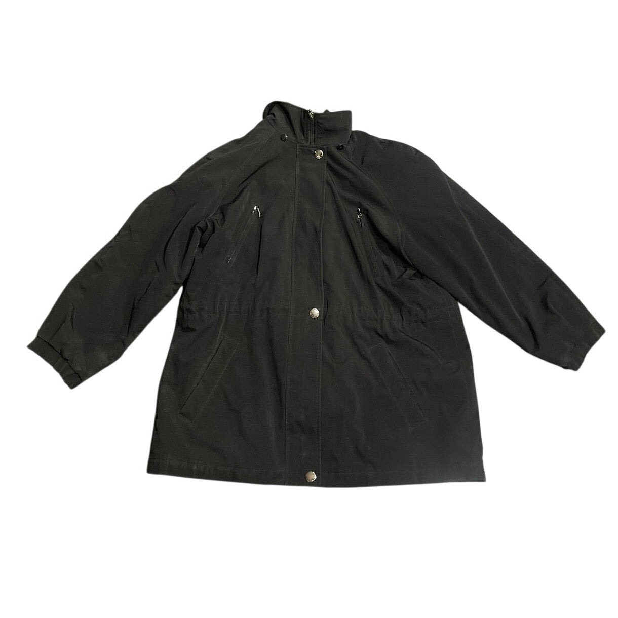 Nautical Heavyweight High Collar Full Zip Utility Jacket 1X Fleece Line Outwear