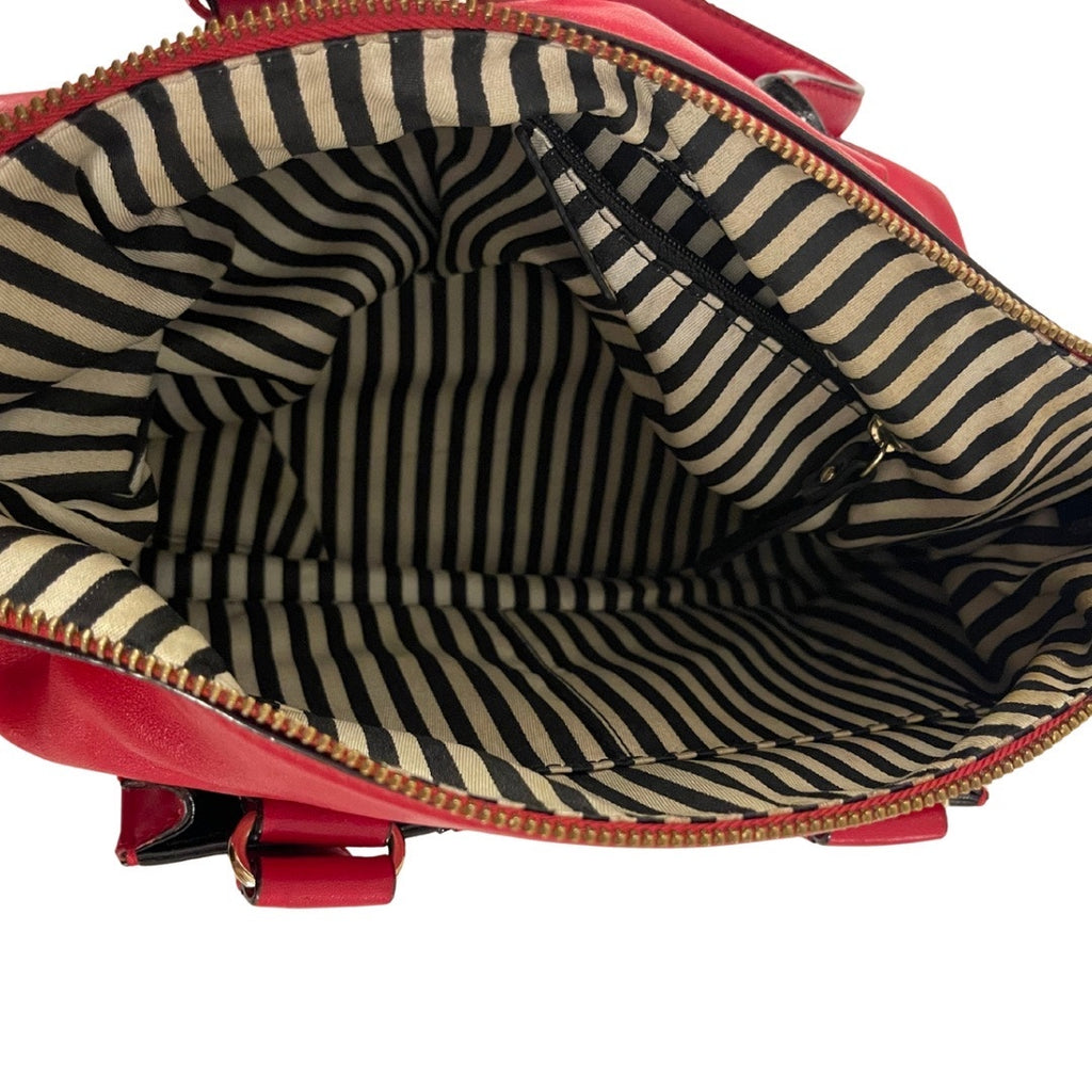 Kate Spade NY Janie Hampton Red Leather Satchel Shoulder Bag Purse