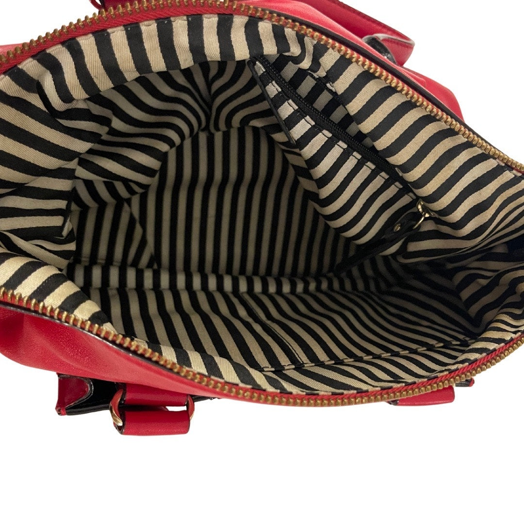 Kate Spade NY Janie Hampton Red Leather Satchel Shoulder Bag Purse