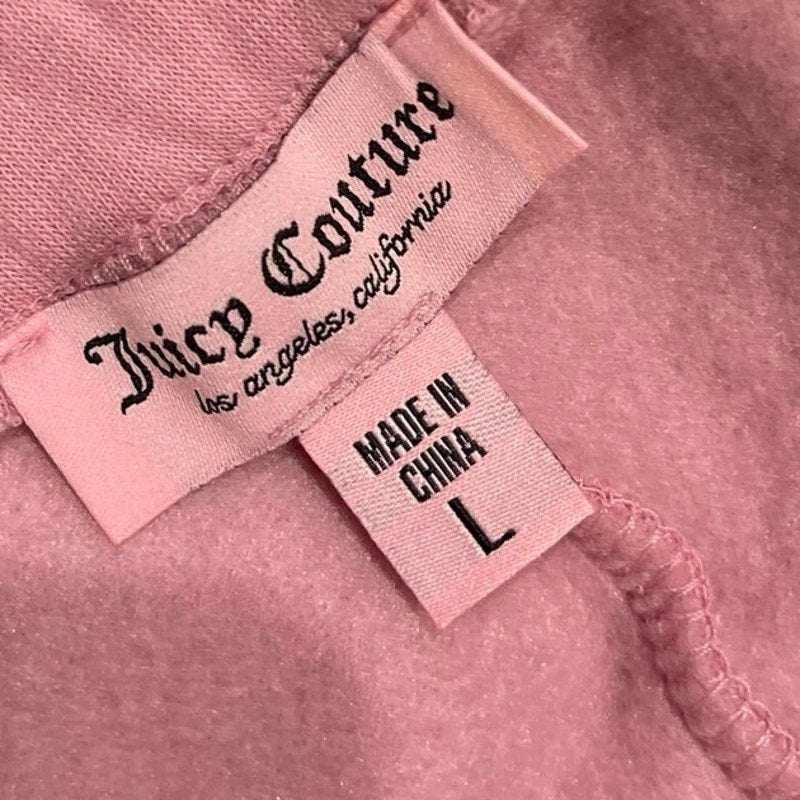 Juicy Couture Sweat Loungewear Wide Leg Drawstring Pants Pink SZ Large Y2K 90s