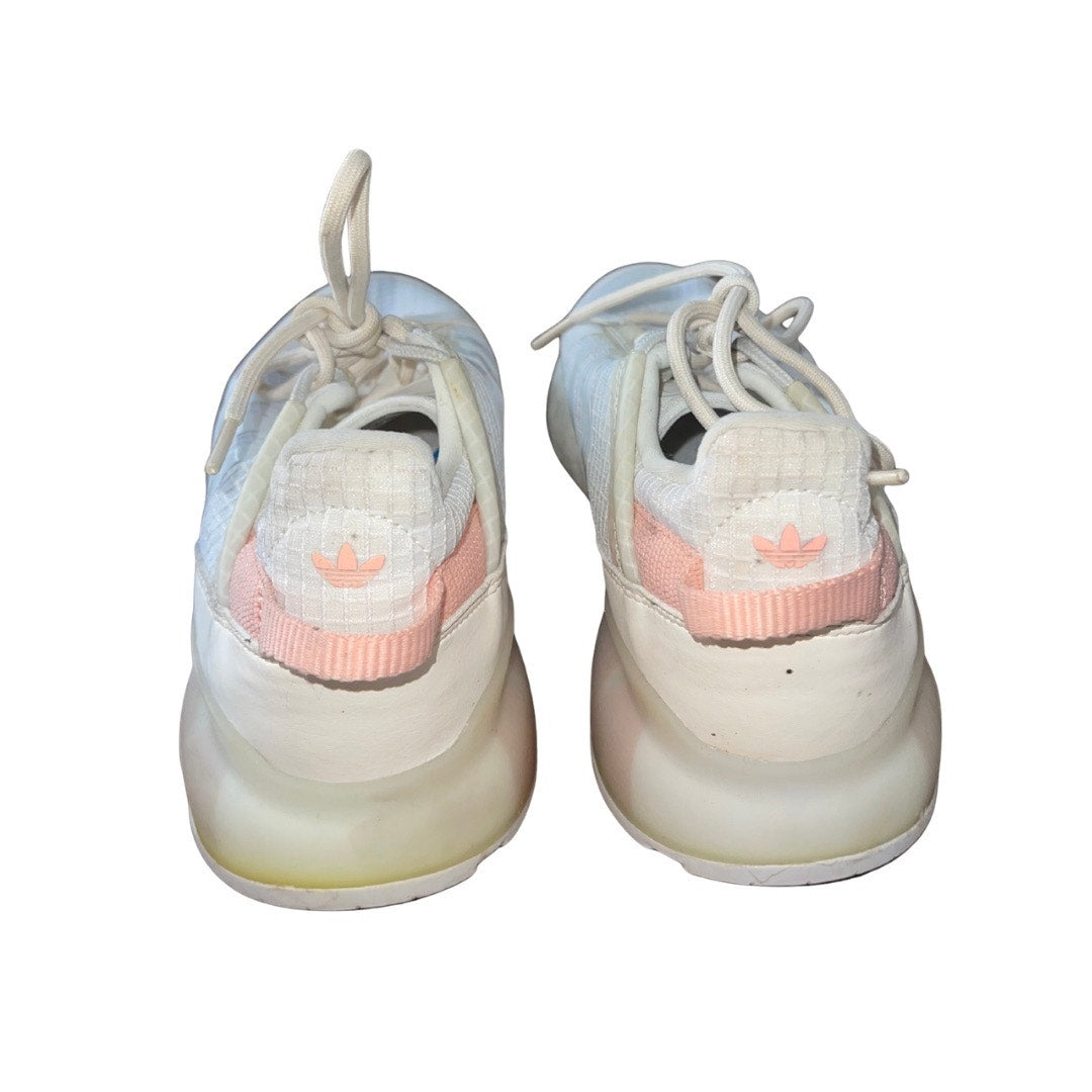 Adidas Womens ZX 2K Boost Sneakers Shoes White Blush Colorway Marathon Running