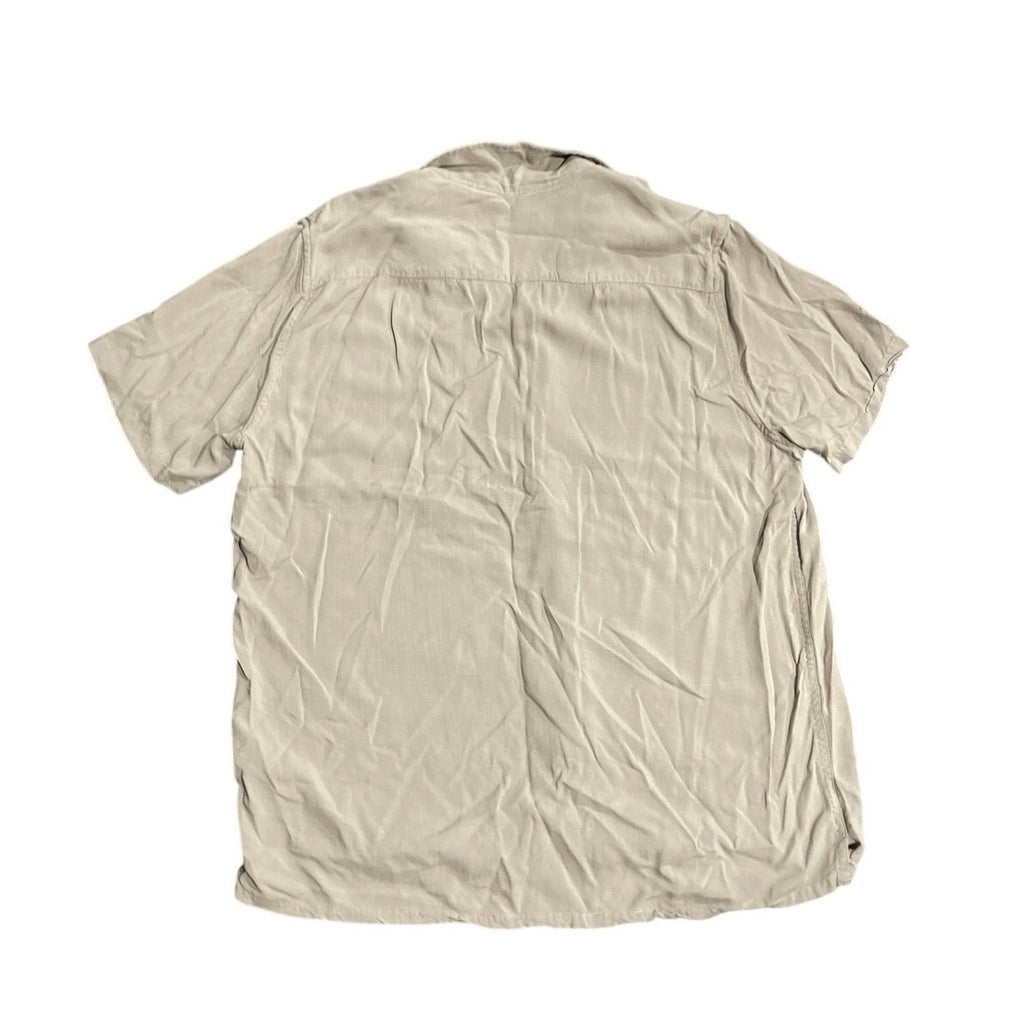 DKNY Boxy Button up Short Sleeve Camp Shirt Size Large Streetwear 90s Y2K