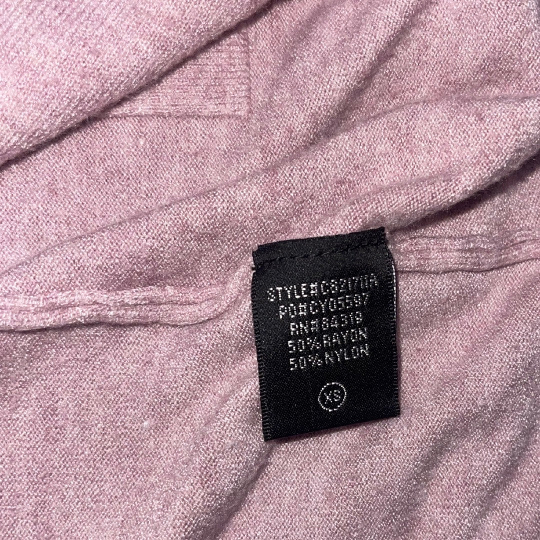 Cyrus Hooded Long Cardigan Sweater Size XS Lightweight Pink Casual Comfort