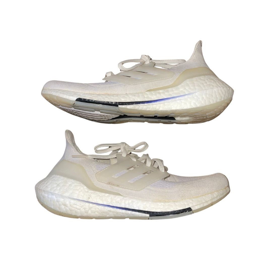 Adidas Ultra-boost 21 Primeblue Sneakers White Size 7.5 Running Athletic Sports