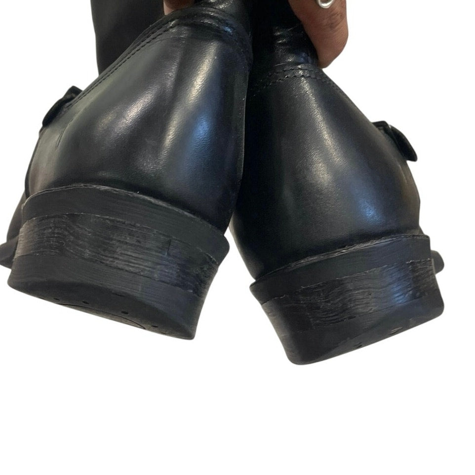 FRYE Engineer 12R Leather Pull on Boot Round Toe Biker Moto Size 10 Flaw