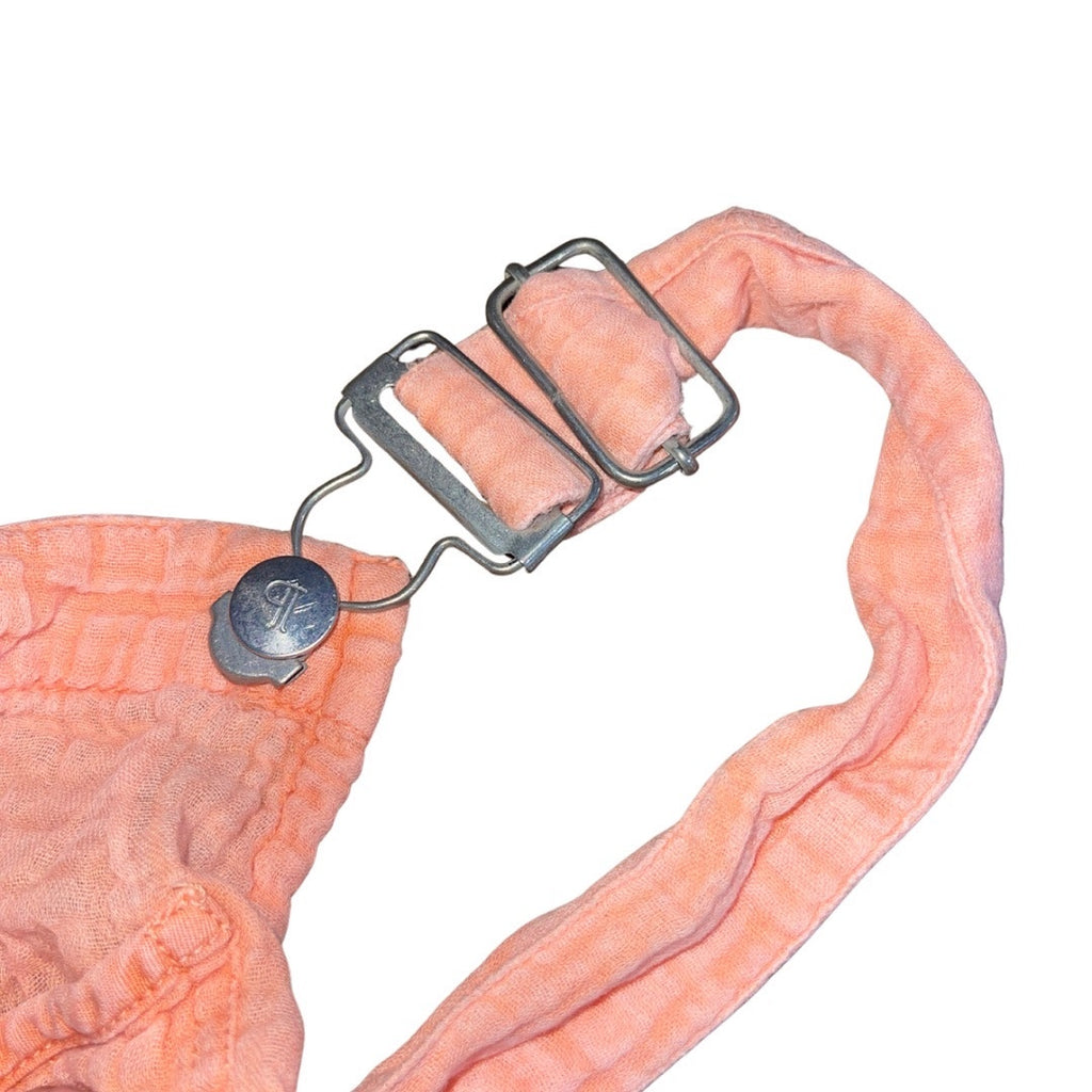 Anthropologie Pilcro Gauze Micro Overalls Peach Shorts Size O Cotton Romper