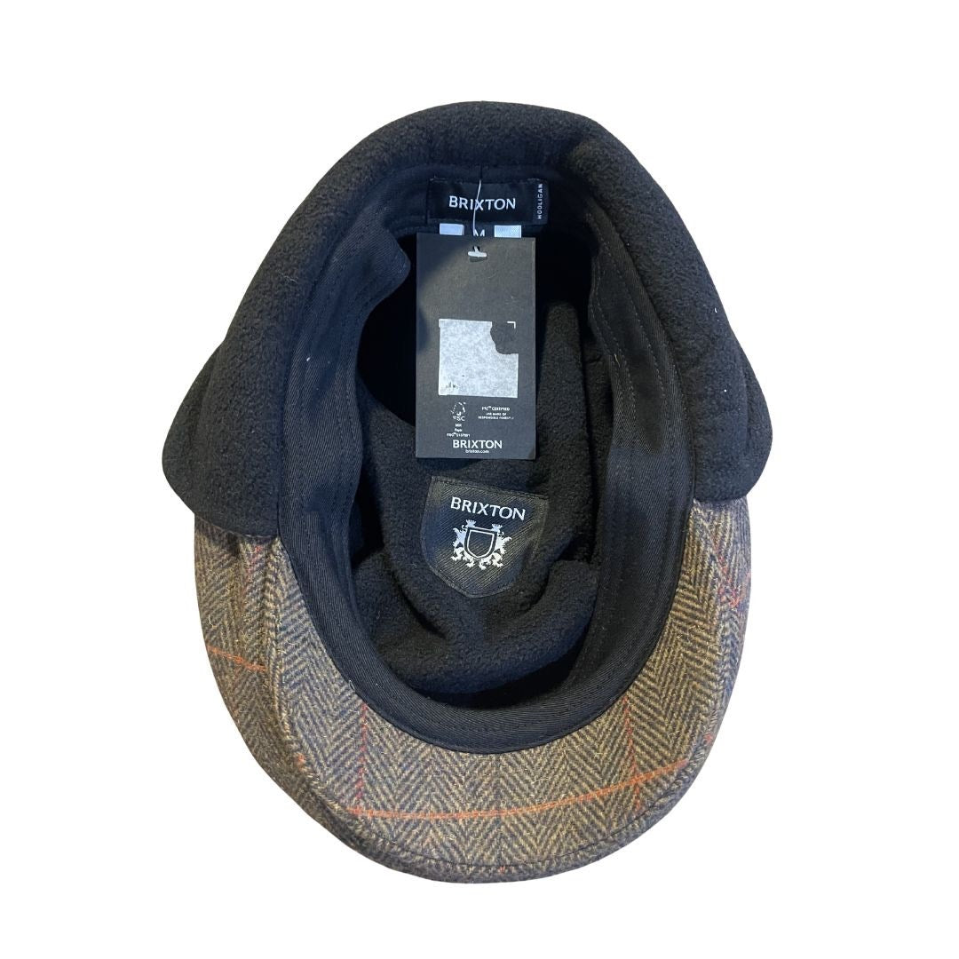 Brixton Newsboy Cap Hooligan Ear Flap Snap Flat NWT Unisex Size Medium 7 1/2