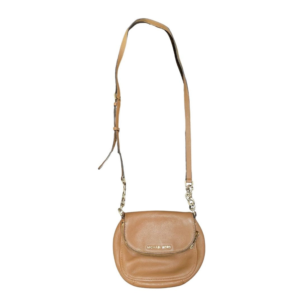 Michael Michael Kors Bedford Flap Crossbody Pebbled Leather Saddle Purse