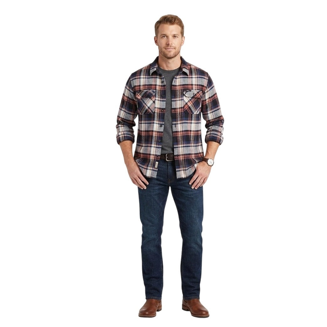 Outdoor Life Plaid Flannel Shacket Shirt Button down Size Large Outdoor Everyday