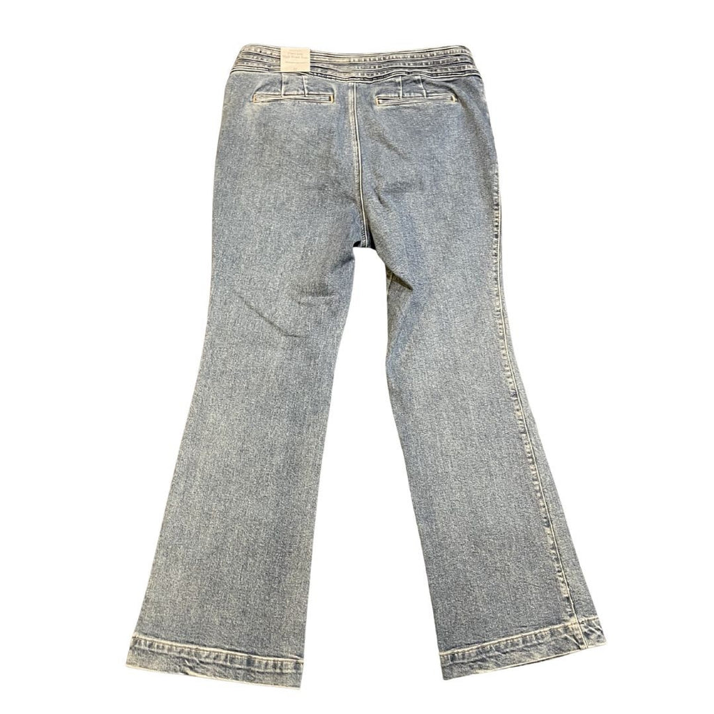 Talbots Flare Leg High Waisted Denim Jeans Size 12 NWT Melody Wash Streetwear