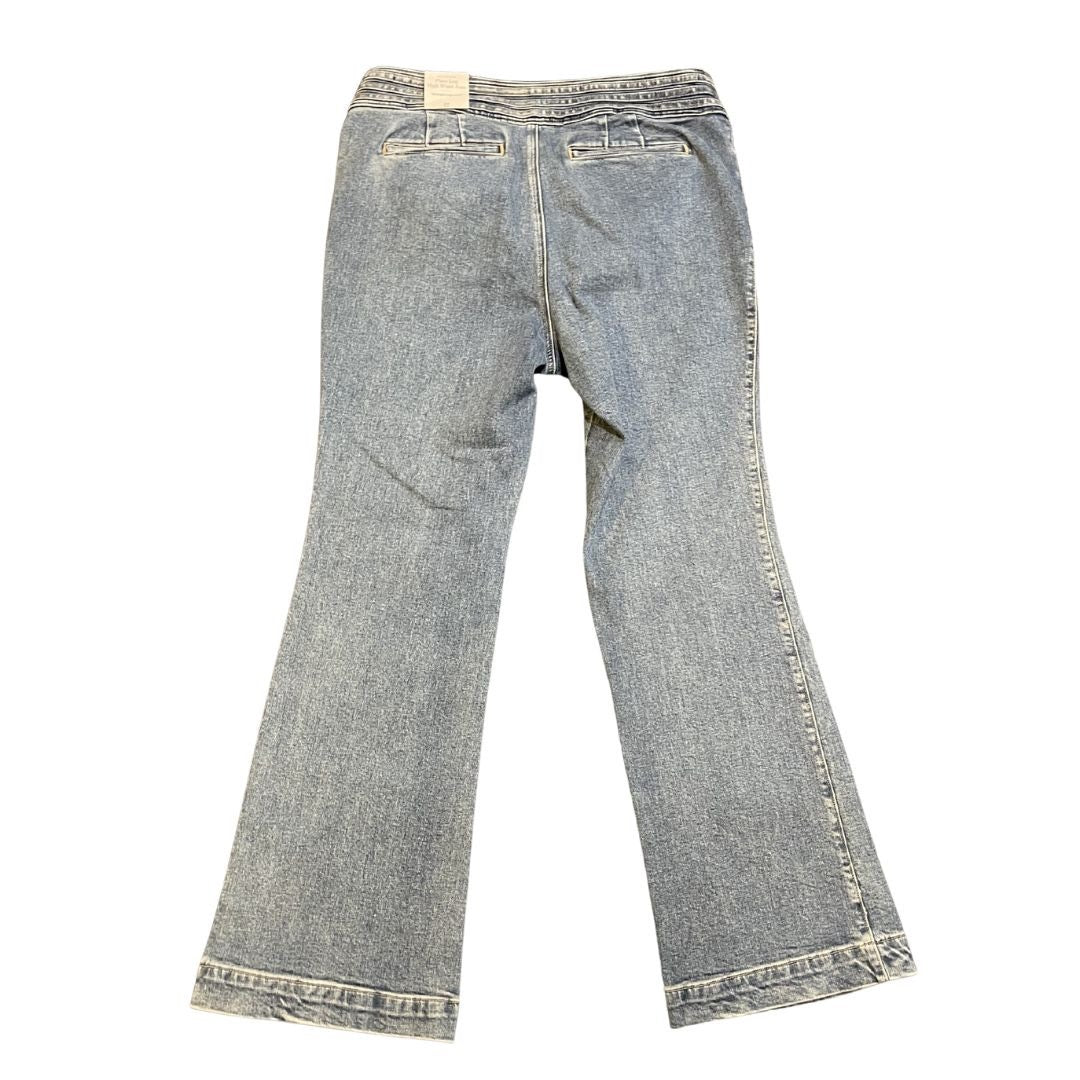 Talbots Flare Leg High Waisted Denim Jeans Size 12 NWT Melody Wash Streetwear