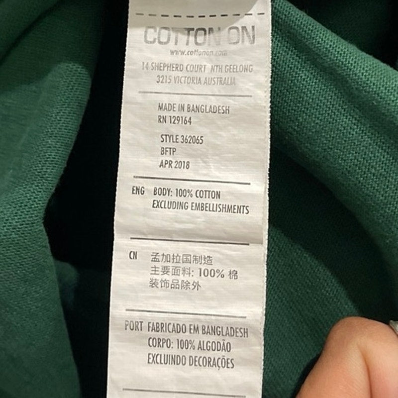 Cotton On Loose Fit Green Crewneck Sweatshirt Untitled No 7 SZ M Streetwear