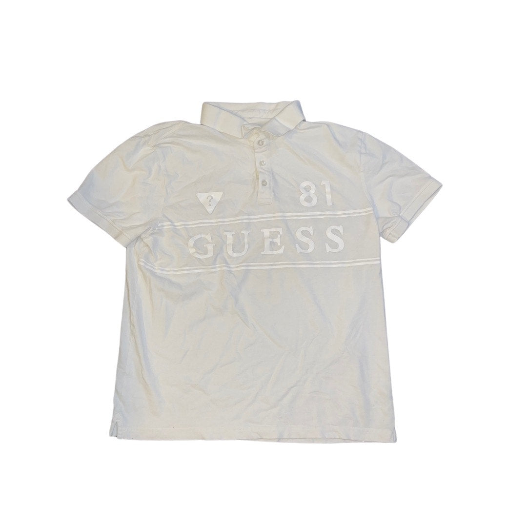 Guess Logo Polo Shirt Short Sleeve Comfort Size Large Y2K