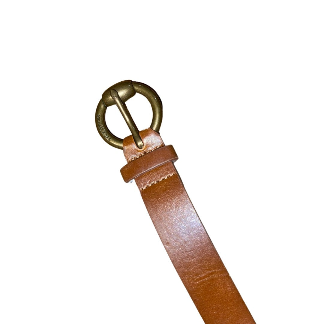 Michael Kors Women Brown Leather Belt Size Large NWT classic jeans pants