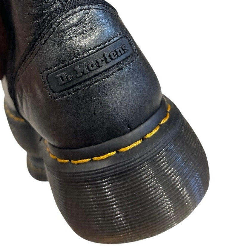 Dr. Martens Buzz High Eclipse Platform Black Leather Tall Boots US 9 NWOB Punk