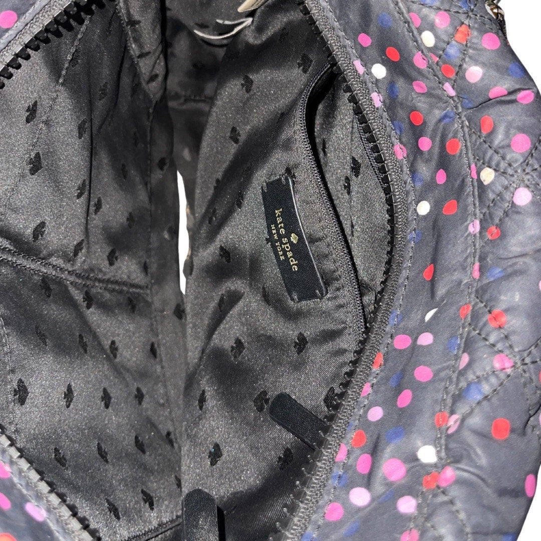 Kate Spade New York Jae Quilted Festive Confetti Polka Dot Satchel Nylon Handbag