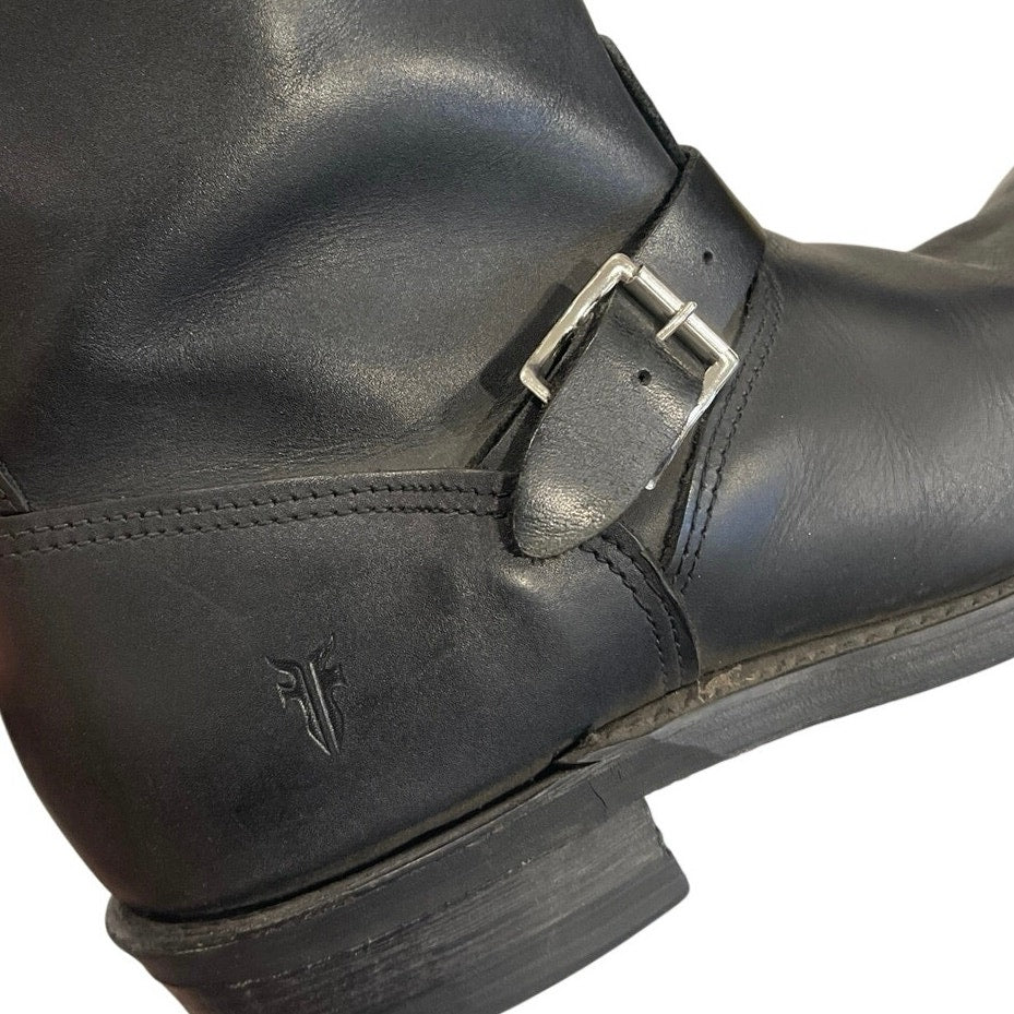 FRYE Engineer 12R Leather Pull on Boot Round Toe Biker Moto Size 10 Flaw