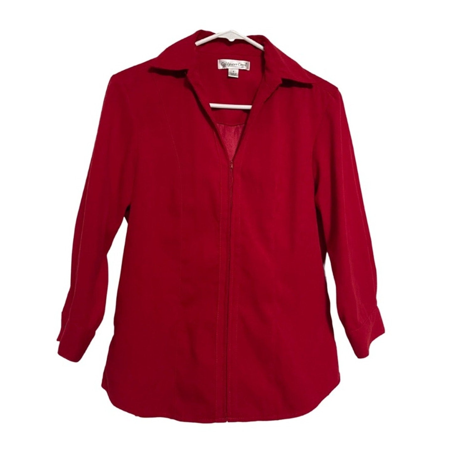 Vintage Coldwater Creek Red Velvet Suede "style" Blazer  Jacket Lightweight