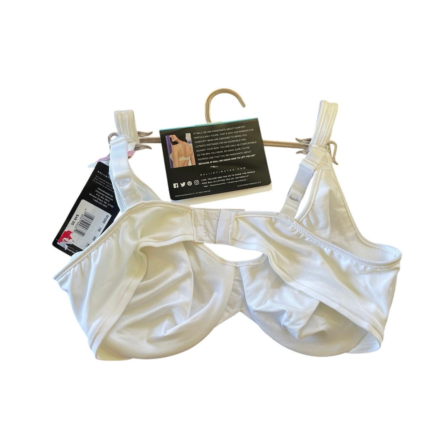 BALI Silky Smooth Lining Underwire Bra Set of Two SZ 36D NWT Intimates Lingerie