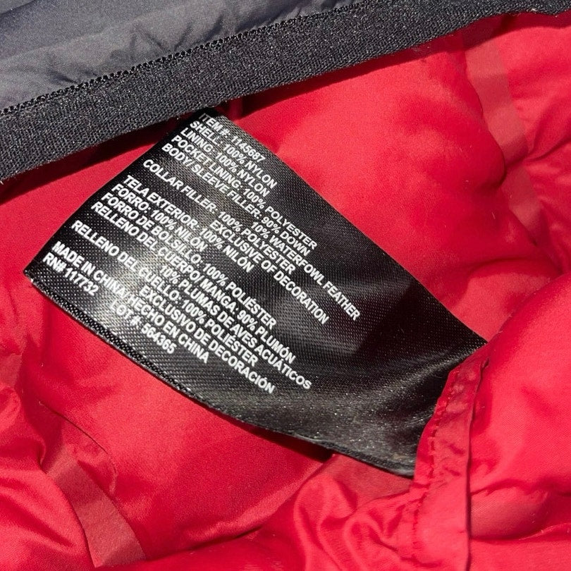 Gerry Black Full Zip Puffer Down Lightweight Nylon Jacket Size Large Winter