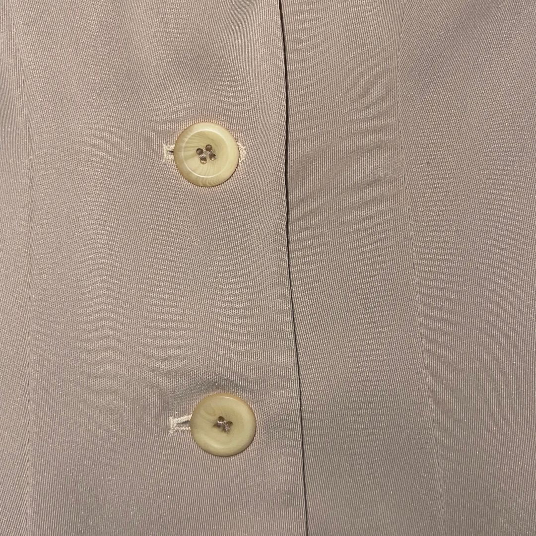 MIXIT Stretch Button up Jacket Blazer Khaki Career Office Business Casual Y2K