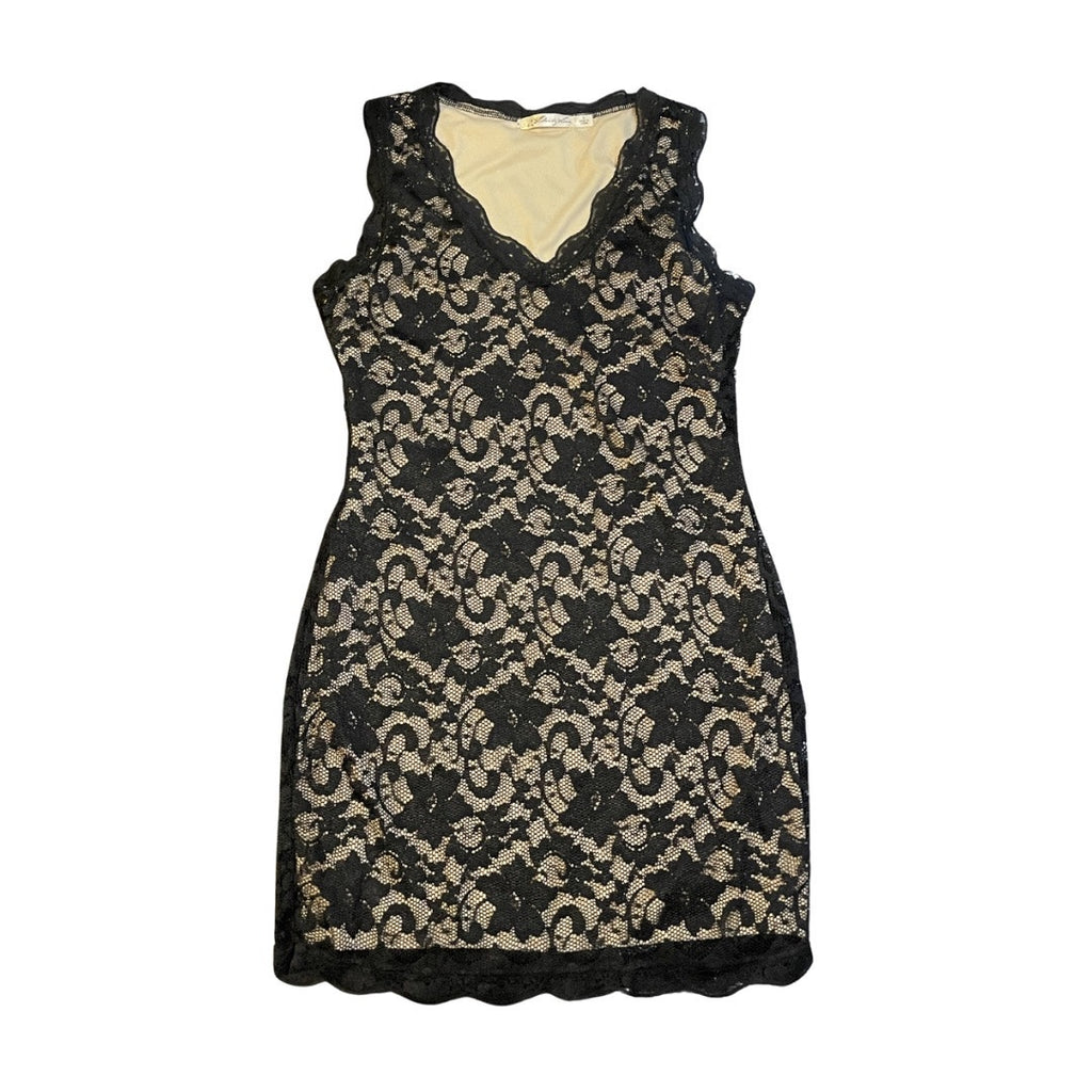Liberty Love Lace Mini Dress SZ Large Bodycon Cocktail Party Wedding Whimsygoth