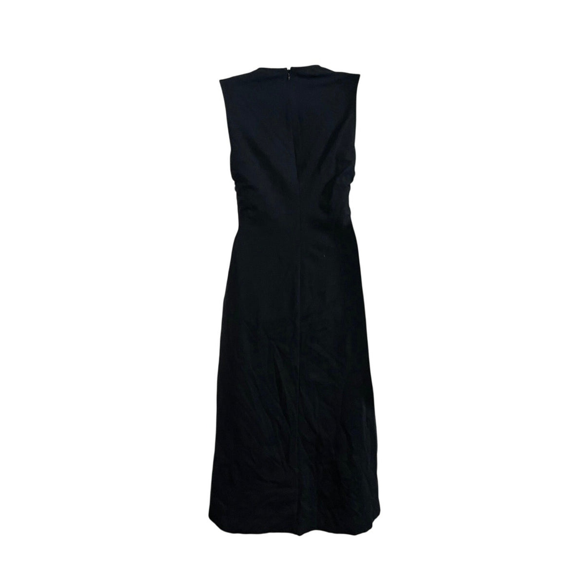 COS Sleeveless Black Midi Sheath Shift Dress SZ S Minimalist Casual Chic
