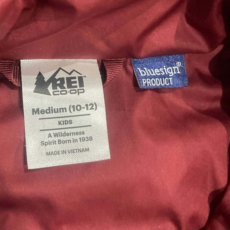 REI Co-op Down Puffer Quilted Jacket Youth Size 10-12 Unisex Outdoors Kidscore