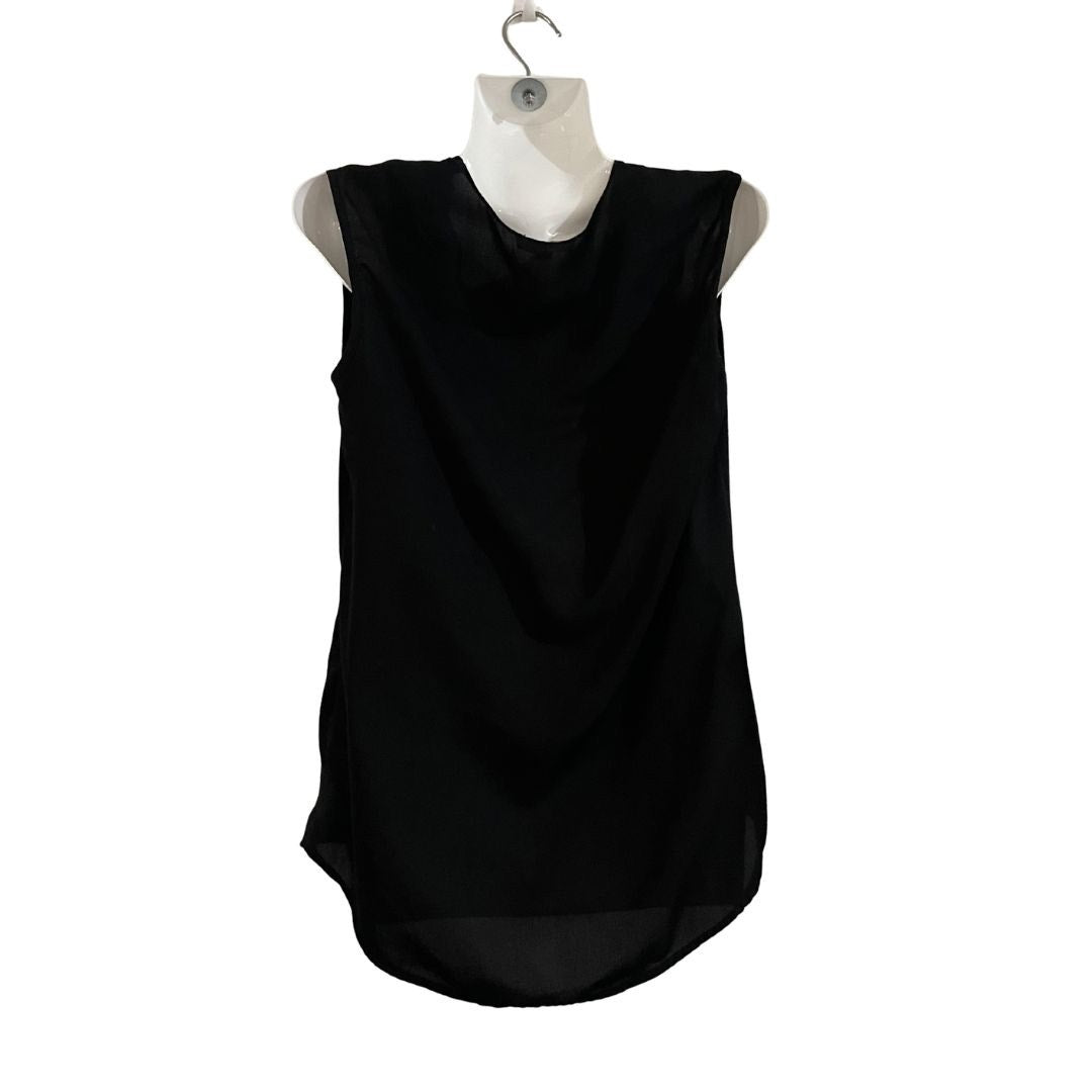 Stella Luce Sleeveless Black Top Blouse Size Small Careerwear Classy Lose Fit