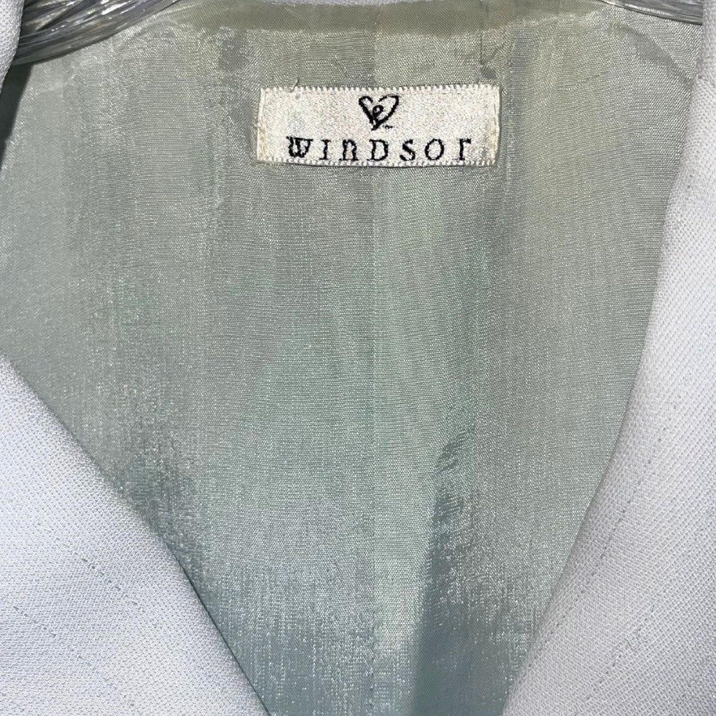 Windsor Baby Blue pinstripe Pant suit Blazer Trousers Career Office Professional