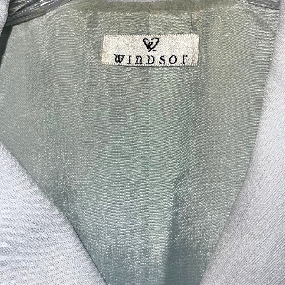 Windsor Baby Blue pinstripe Pant suit Blazer Trousers Career Office Professional