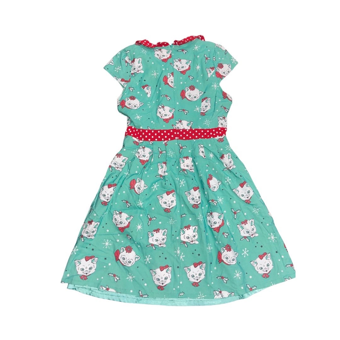 Sourpuss Retro Christmas Kitties Cat Peggy Dress Rockabilly Pinup 1950s inspired