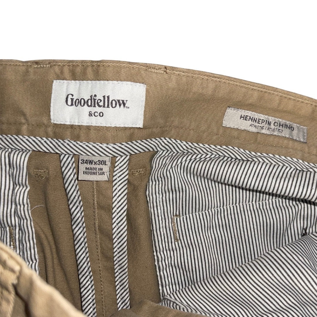 GoodFellow & Co Hennepin Chino Pants Tan Size 34X32 Athletic Casual