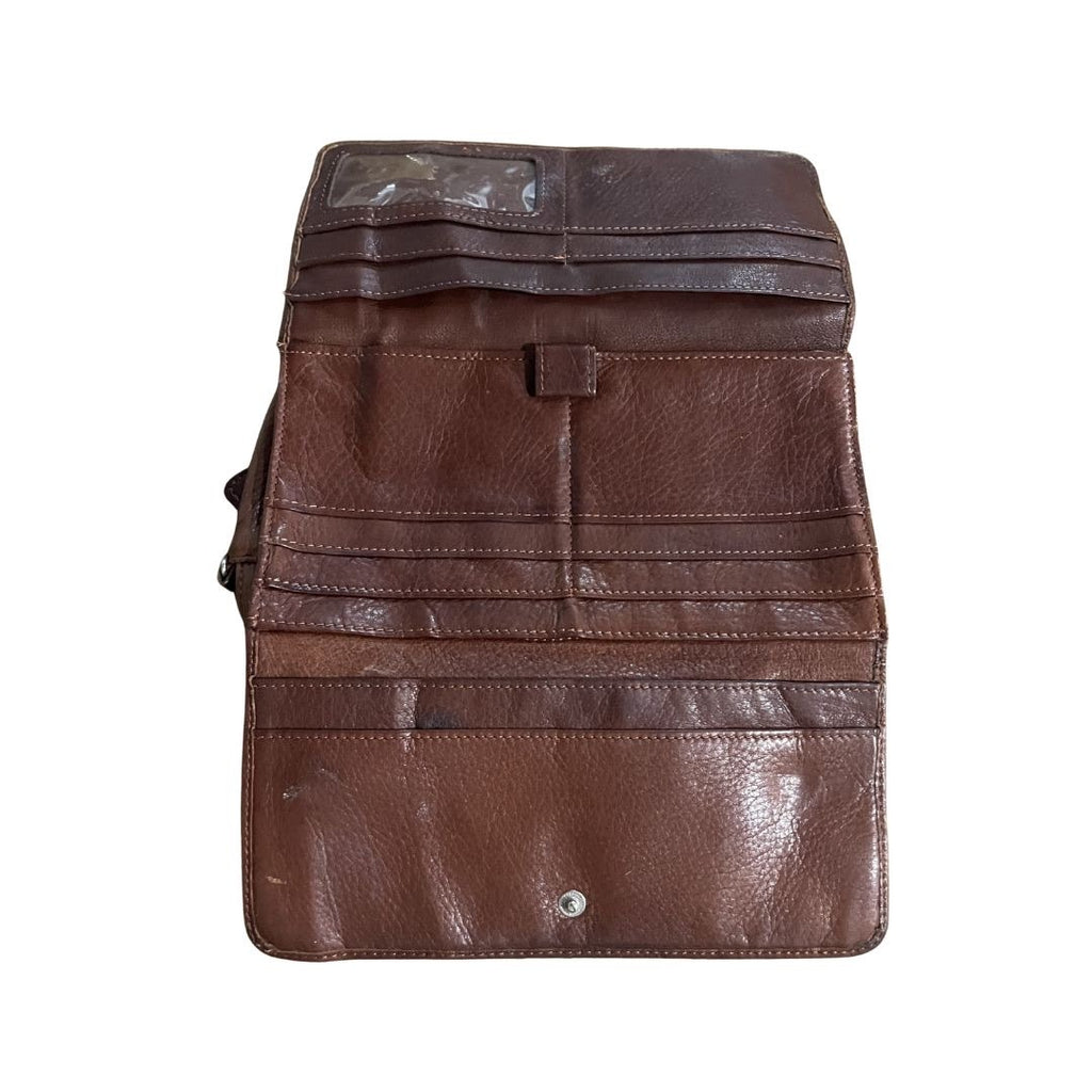Osgoode Marley Leather Fold Over Wallet Patina Vintage Clutch Accessories