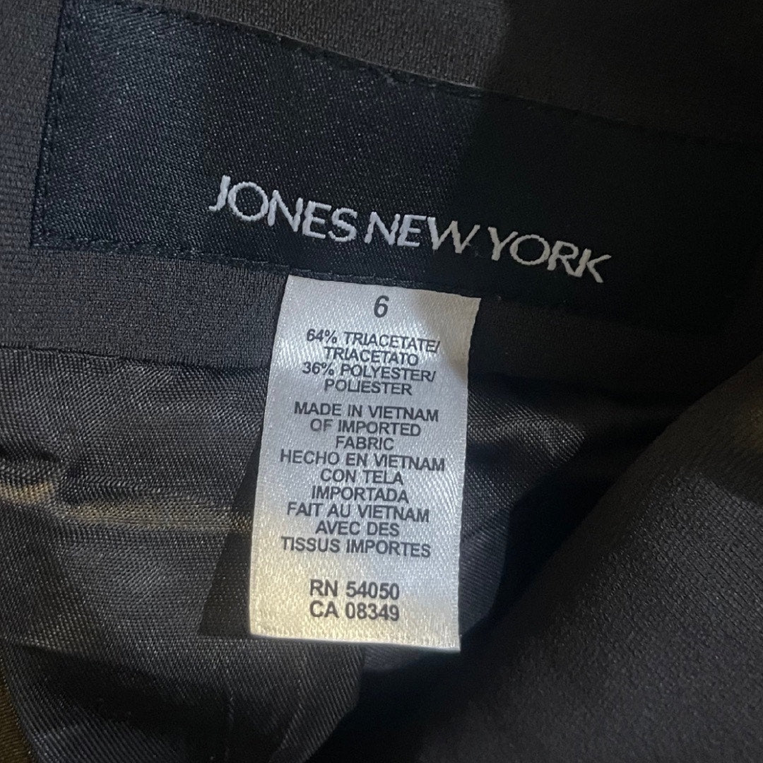 Jones New York Brown One button Blazer Jacket Size 6 Career Office Professional
