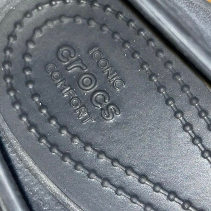 Iconic Crocs Laura Ballet Flats Black Size 8 Comfort Ballerina Slip on Rubber