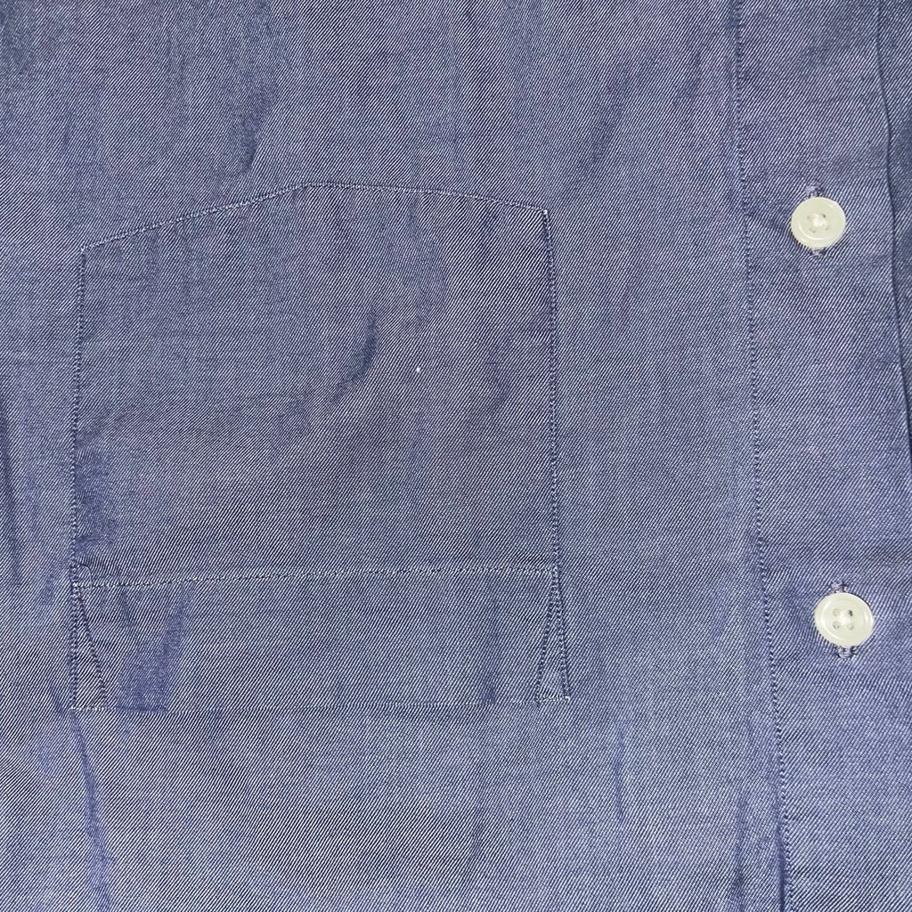 J. Crew Blue button up long sleeve Shirt SZ L Office Career Preppy Nautical