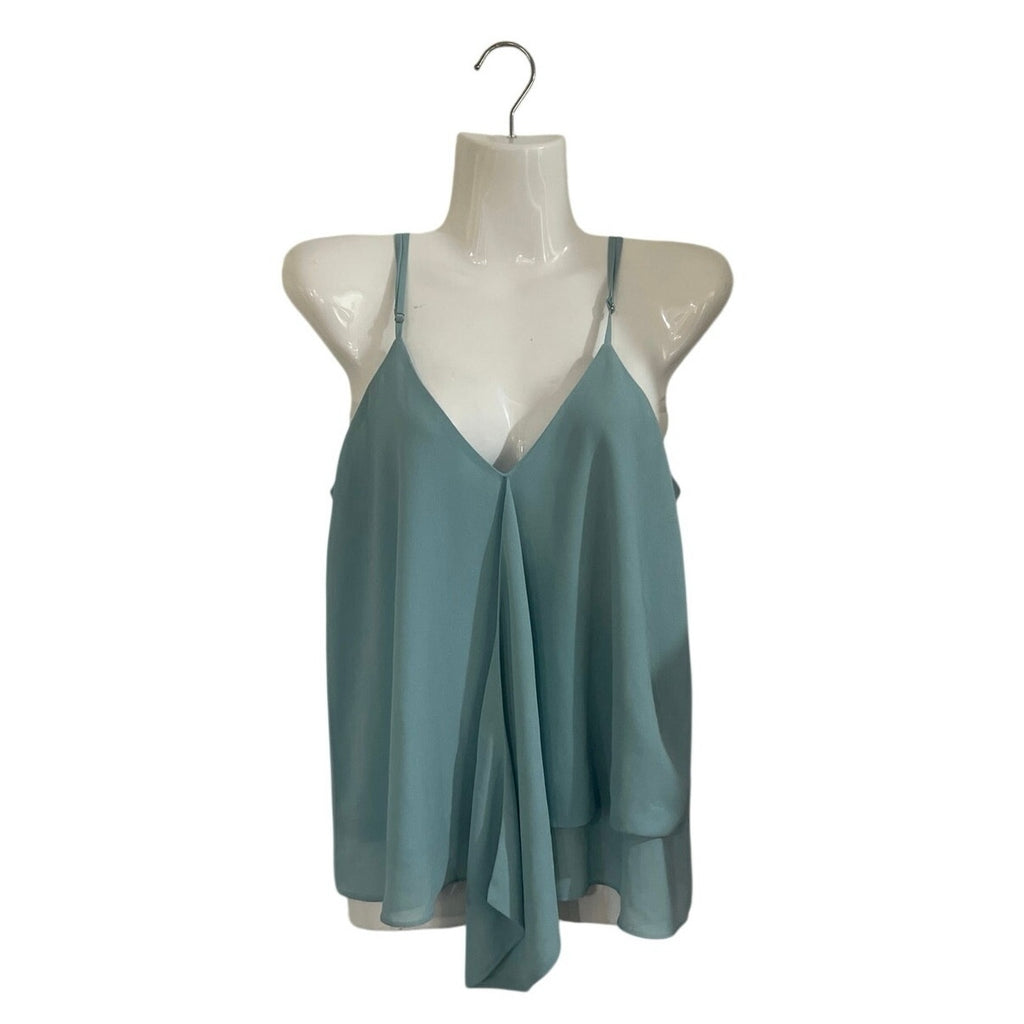 E.ssue Babydoll Camisole Drape Flowly Blouse Size Small Y2K Chiffon Party Chic