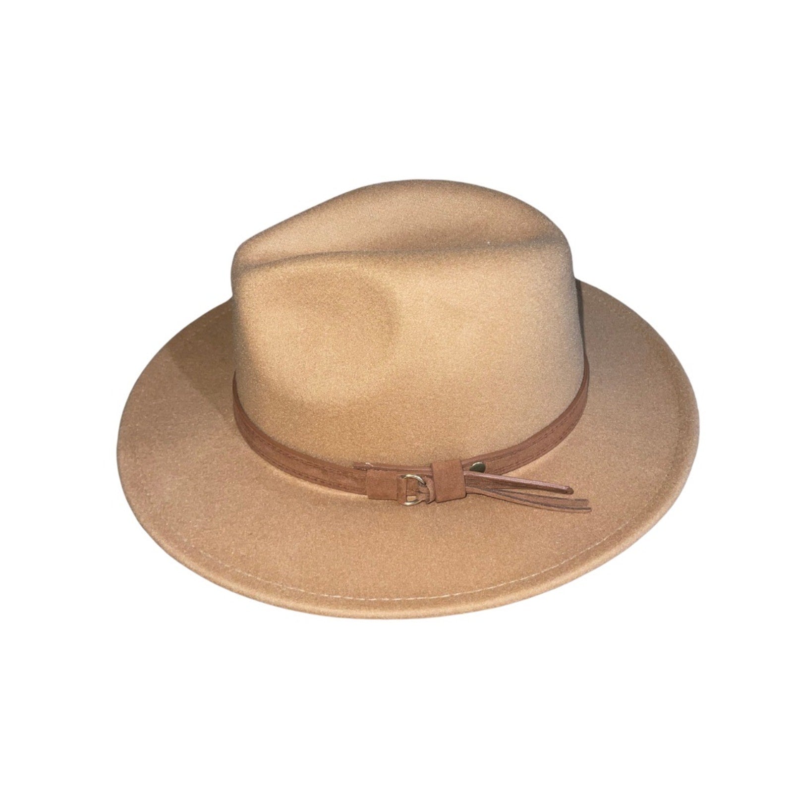 Women Fedora Hat Vintage Top Jazz Cotton Polyester Faux Leather Band NWOT