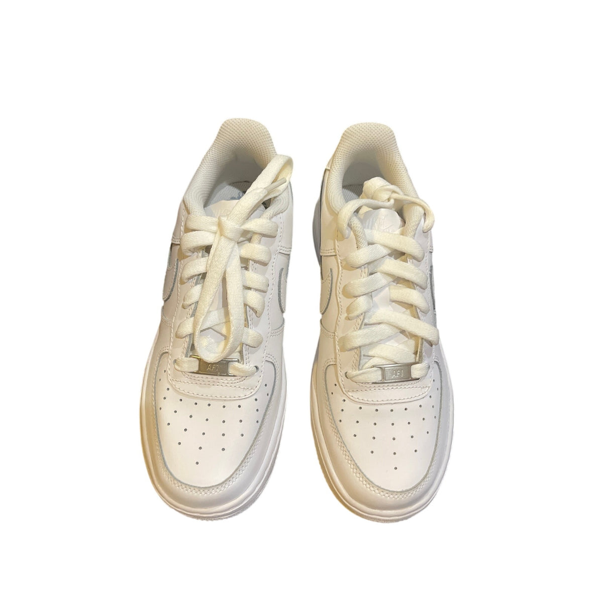 Nike Air Force 1 Low Top Sneakers Shoes Triple White You SZ 5 NWB Streetwear