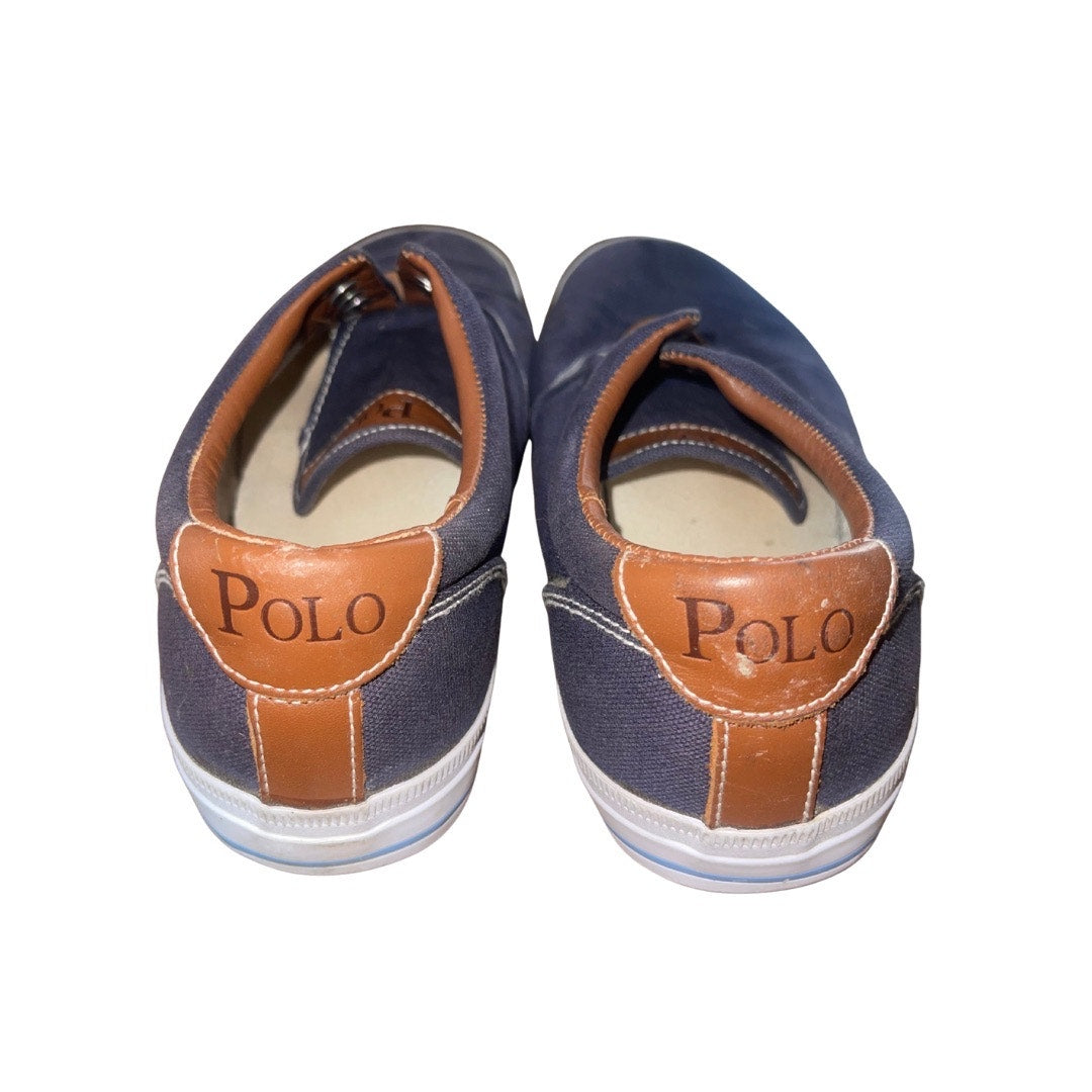 Polo Ralph Lauren Shoes Sneakers Vaughn Chambray Blue Size 8.5 Canvas Nautical