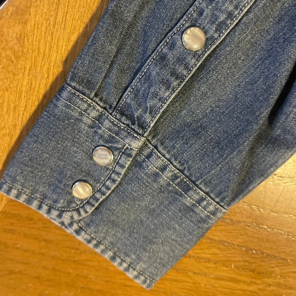 J.Crew Chambray Denim Snap Button Shirt Belt Tie Dress SZ 8 NWT Western Cowgirl