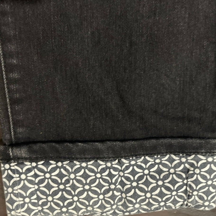 Coldwater Creek Cropped Capri Denim Jeans Mid Rise SZ 14 Natural Fit Cuffed Hem