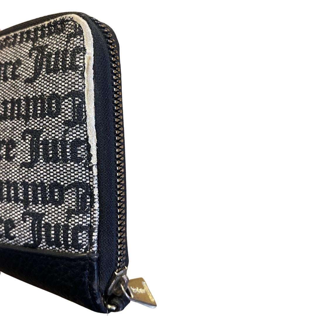 Juicy Couture Signature Monogram Zip Closure Wallet Card Holder Accessories Y2K