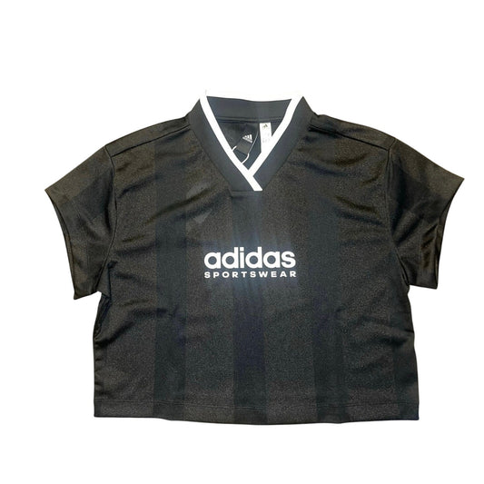 Adidas Cropped V-neck Black Striped Referee Short sleeve Multi Sports