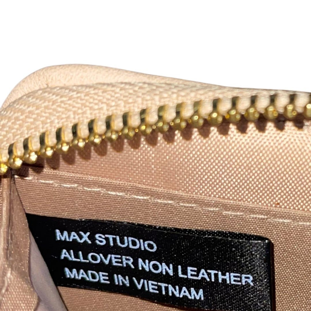 Max Studio Wristlet Wallet Full Zip Clutch Vegan leather 90s Y2K